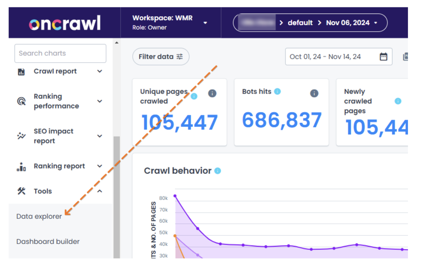 Oncrawl Data Explorer 1